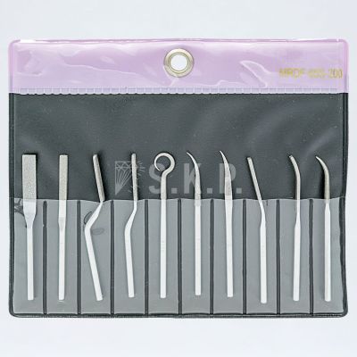Miracle MBF-90 Kısa Kıvrık Elmas Eğe Takımı