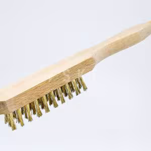 Tahta Gövdeli Sarı Tel Sert Temizlik Fırçası