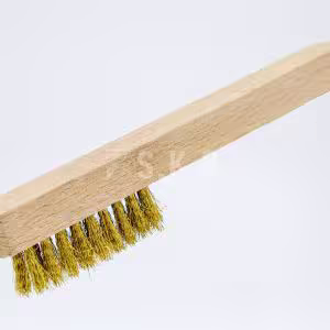 Tahta Gövdeli Tel Temizlik Fırçası